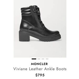 Moncler Vivian Leather Ankle Boots